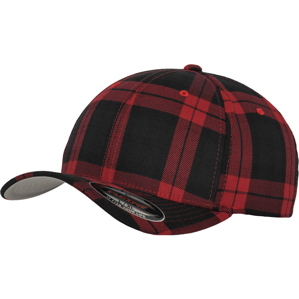 Flexfit - Baseball Cap - Black/Red Check - capstore.dk
