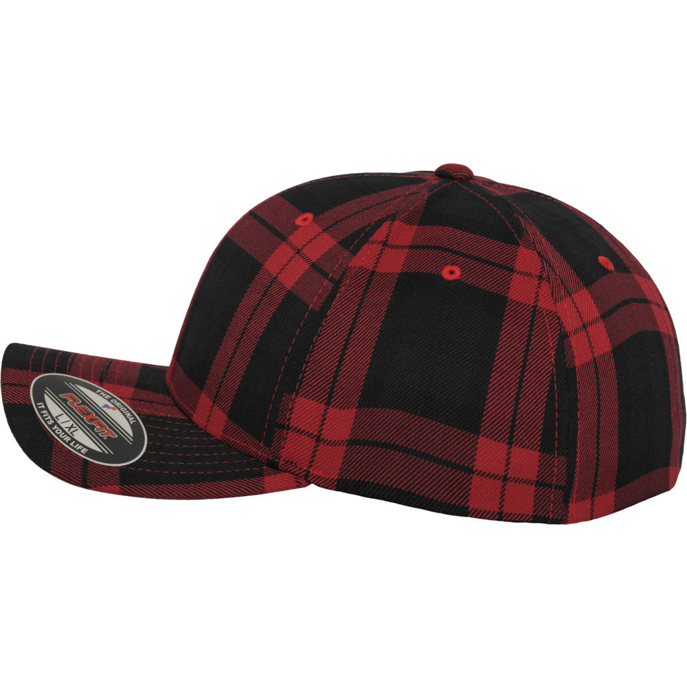Flexfit - Baseball Cap - Black/Red Check - capstore.dk