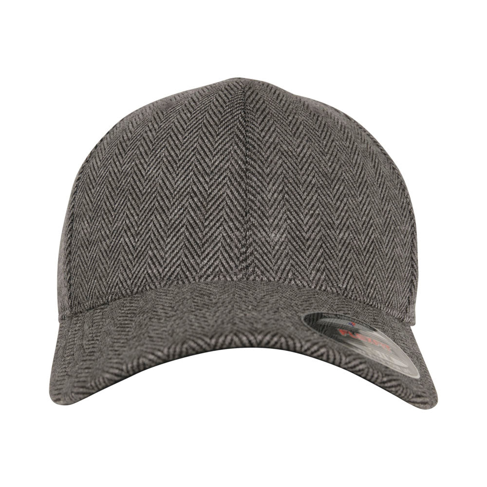 Flexfit - Herringbone Baseball Cap - Black/Grey - capstore.dk