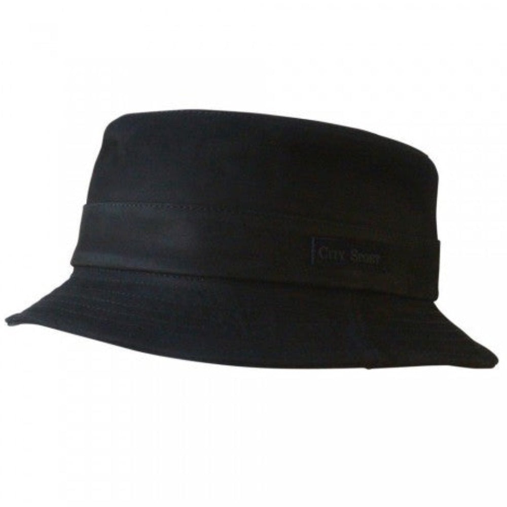 City Sport - Leather Bucket Hat - Black