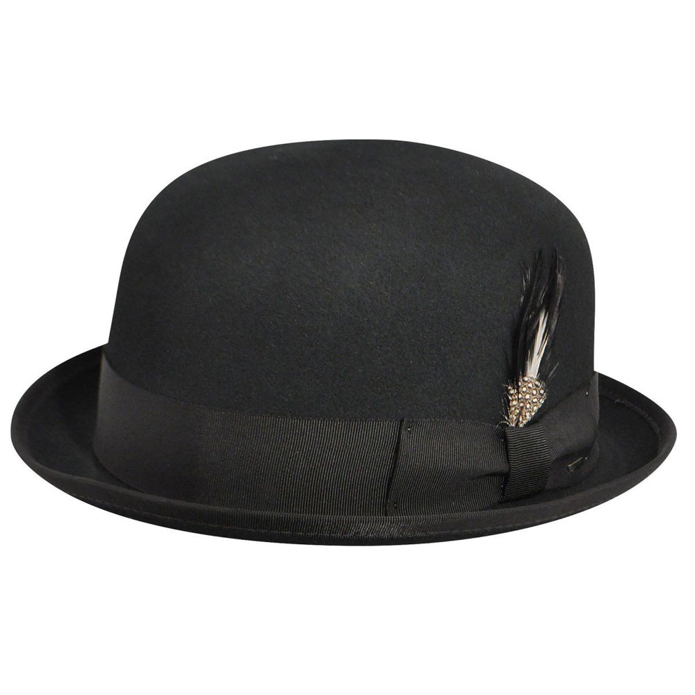 Bailey - Hollis Bowler Felt Hat - Black