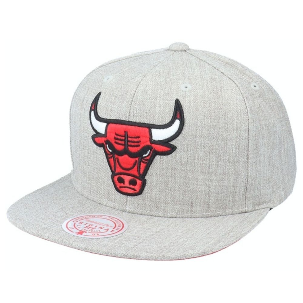 Mitchell And Ness NBA Cap - Chicago Bulls Cap Snapback - Grey - capstore.dk