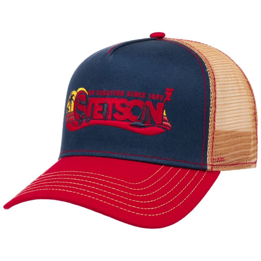 Stetson - On Vacation Trucker Cap - Red/Blue