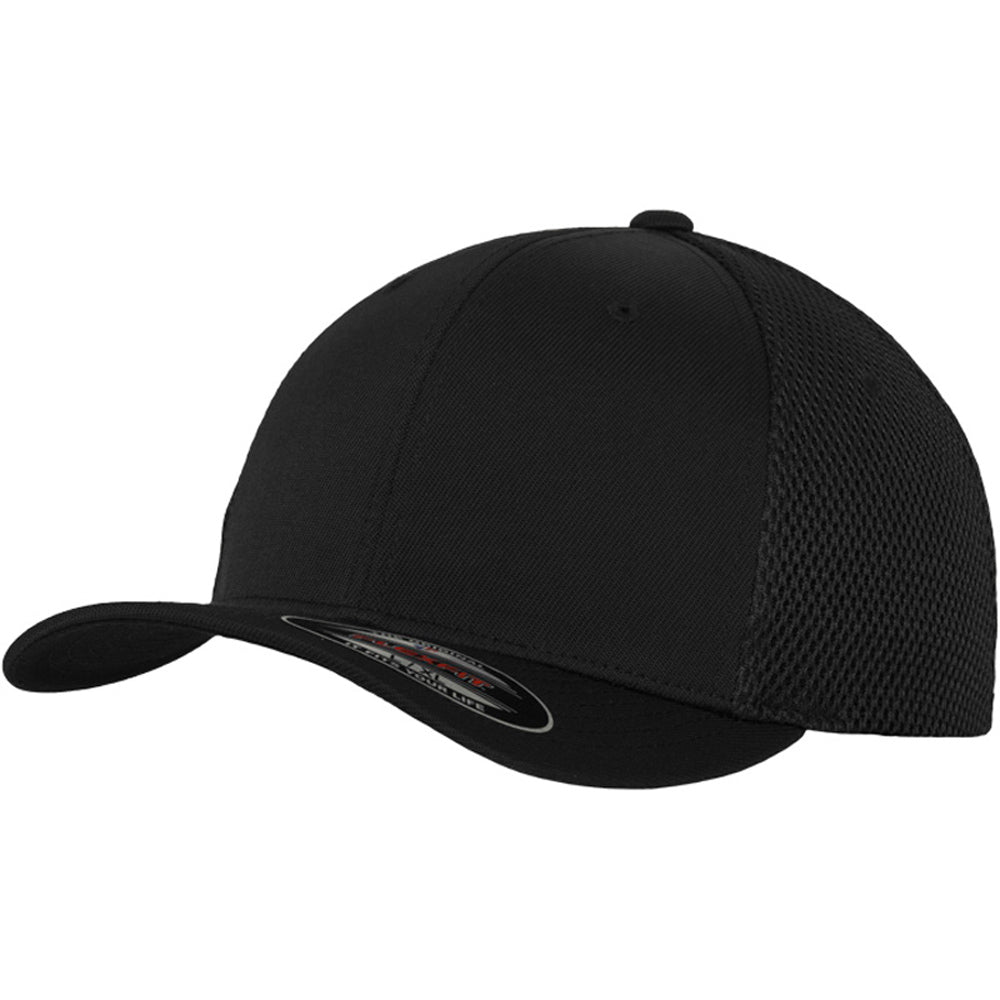 Flexfit - Tactel Mesh Baseball Cap - Black - capstore.dk