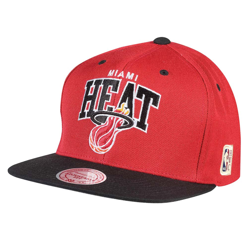 Mitchell & Ness - Miami Heat Snapback - Red/Black - capstore.dk