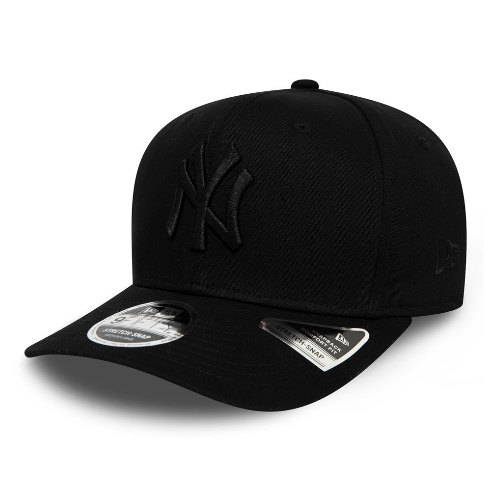 New Era - 9Fifty Stretch Snap - New York Yankees - Black/Black - capstore.dk