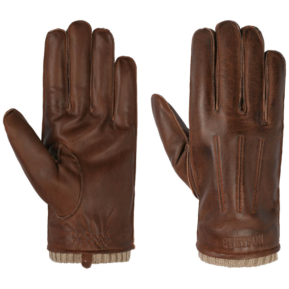 Stetson - Sheep Leather Gloves - Brown - capstore.dk