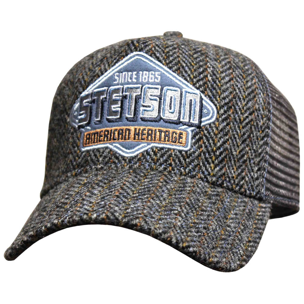 Stetson - Harris Tweed Trucker Cap - Grey