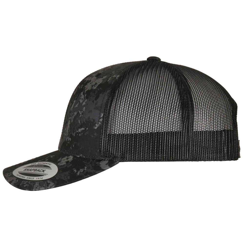 Yupoong - 6-Panel Retro Trucker Cap - Poseidon Black