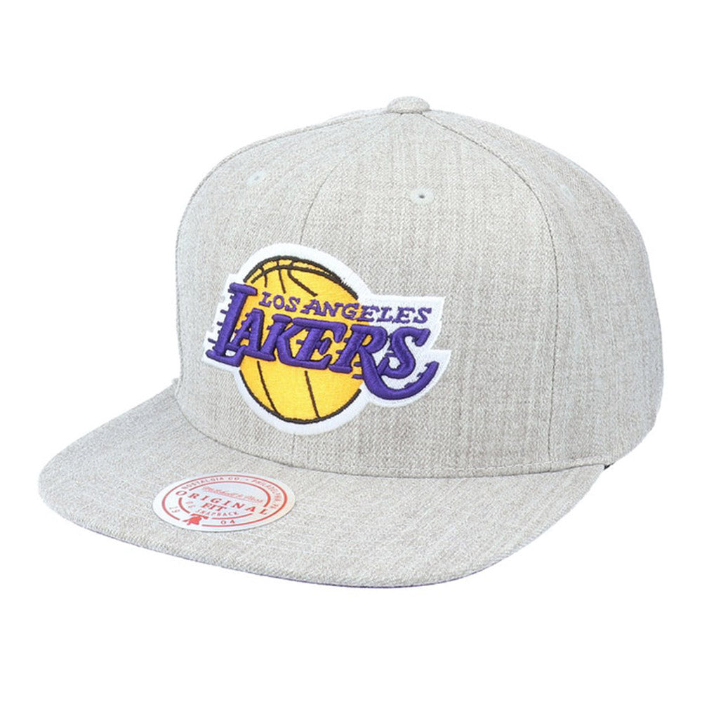 Mitchell & Ness - LA Lakers Snapback - Heather Grey - capstore.dk